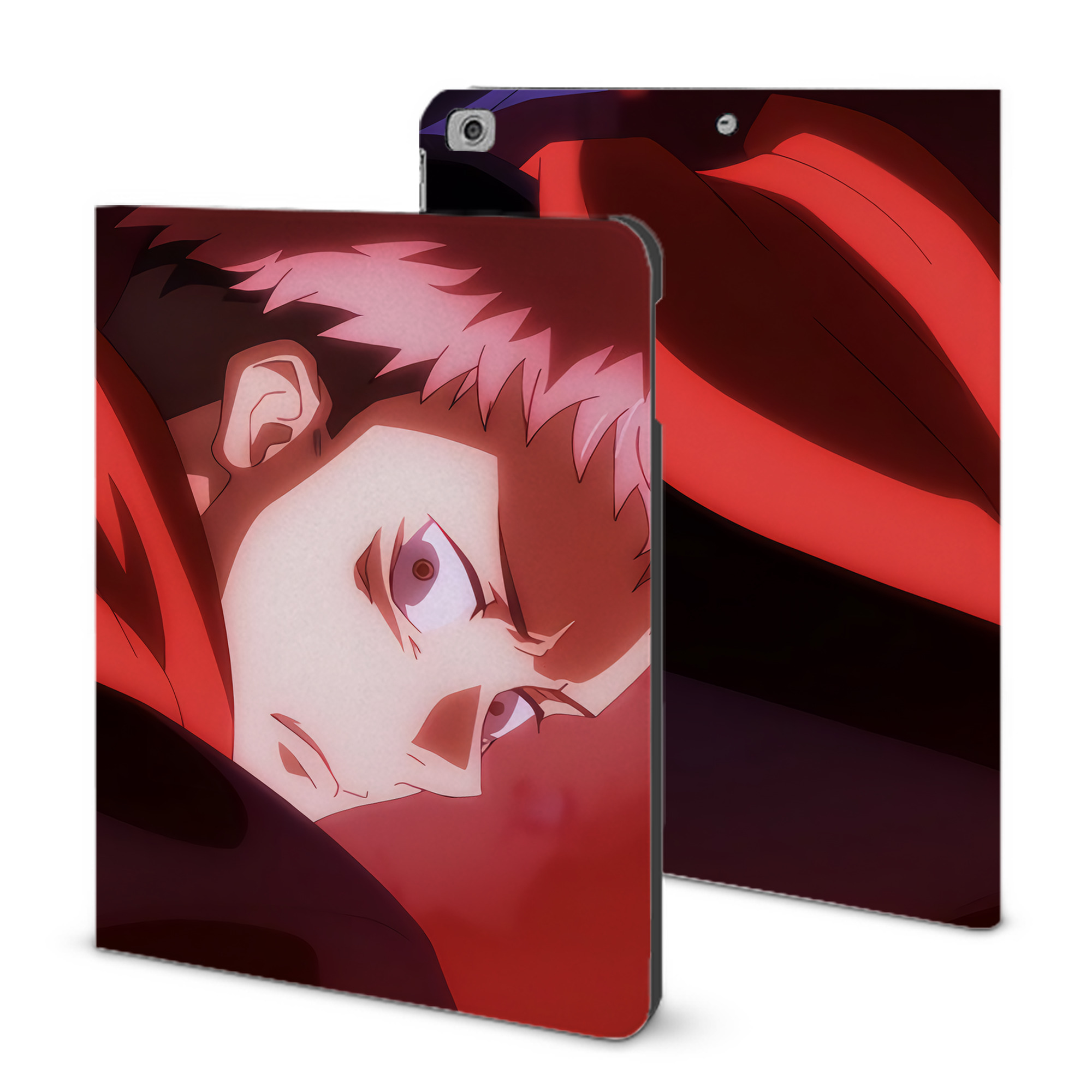 （画像用） 呪術廻戦 Jujutsu Kaisen IPad ケース ブック型 PUレザー TPU 耐衝撃 軽量 薄型 ペン収納なし 全面保護 IPad 各モデル対応